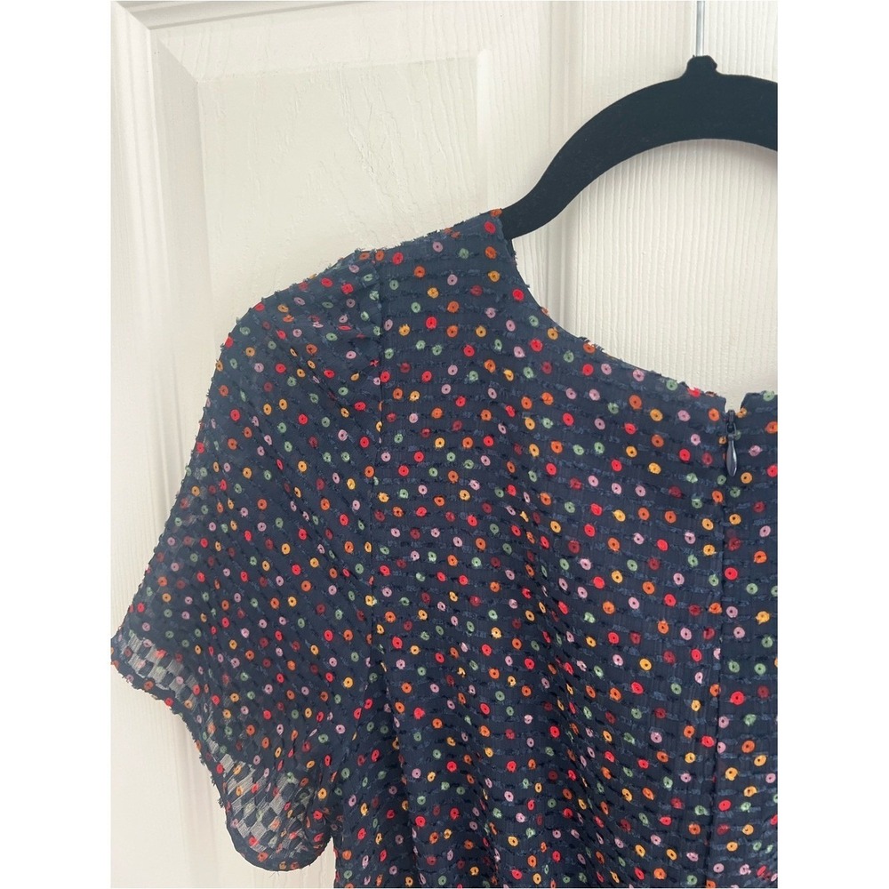 Madewell Charcoal Mini Dress with Multicolor Dot Print - Picture 12 of 14